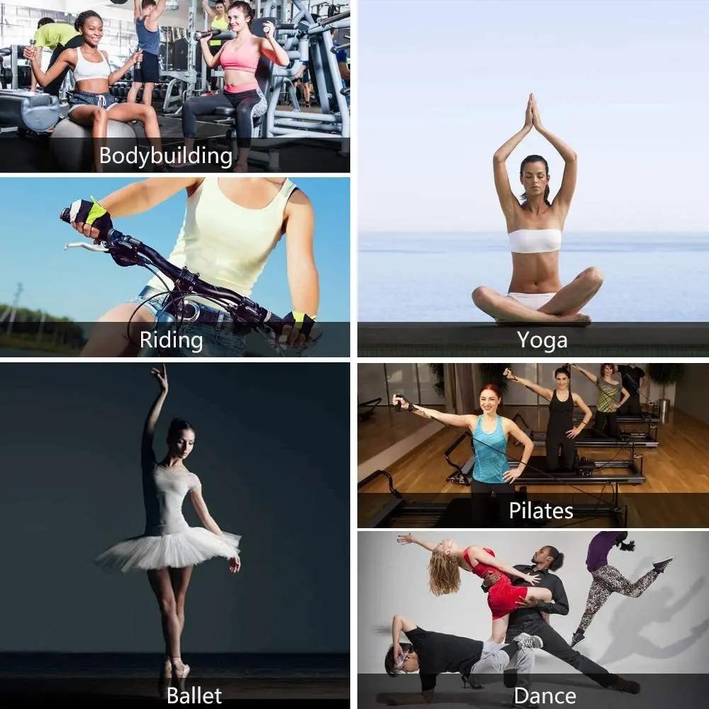 Перчатки для пилатеса с открытыми пальцами, нескользящие, женские, аксессуары для йоги, фитнес-перчатки