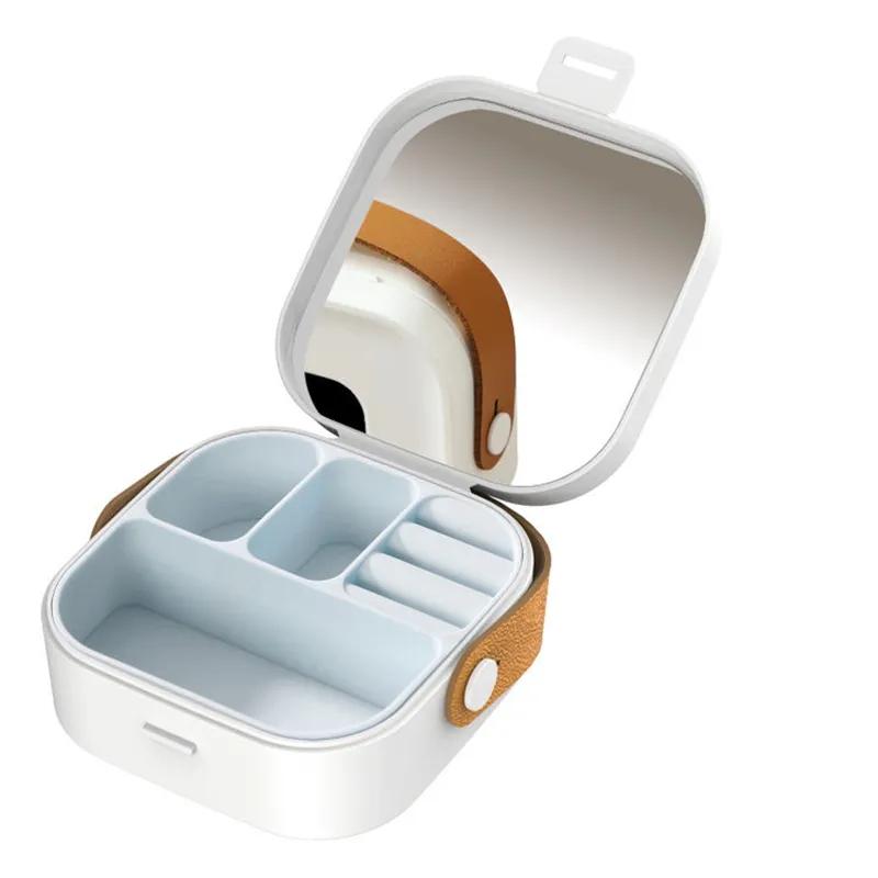 Простая и изысканная коробка для хранения ювелирных изделий, портативная и многофункциональная, с разделителями, для организации ювелирных изделий, помады, украшений, YLE25