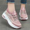 Women Fashion Mesh Platform Sneakers Breathable Lace Up Wedges Sneakers  Autumn Soft Casual Travel Sports Running Shoes