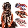 90cm Large Square Scarf For Spring And Summer Fashion, Versatile And Stylish, Printed Silk Scarf For Women'S Decoration, Paired With Shawl Scarf