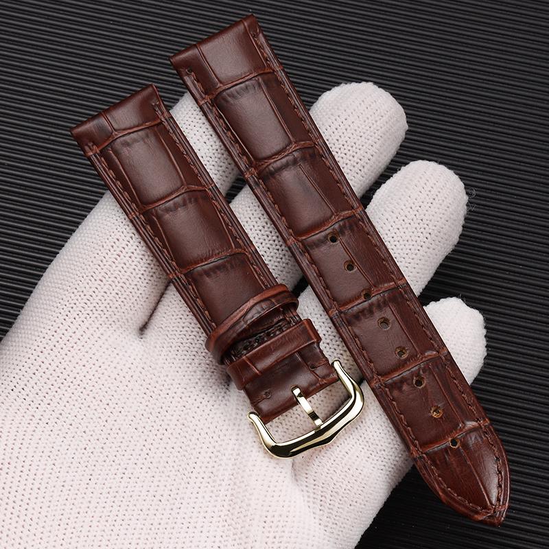 Ультратонкий ремешок для часов из натуральной кожи, подходит для Cartier Santos Tank Solo, женский, мужской, 12-22 мм, зеленый, белый, браслет