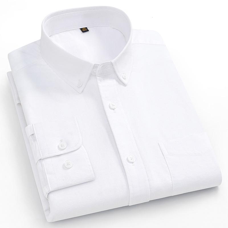 160КГ Подходит 11XL 10XL Большой Высокий Горячая Распродажа Оксфорд 100% Хлопок Мужская Рубашка Длинный Рукав Большой Размер Деловой Повседневный Прочная Рабочая Рубашка