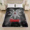 Slipknot Print Flannel Blanket Cozy Lightweight Plush Throw Blanket For Bed Sofa Household Use