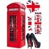 [L4989] - Sheet of 'So British' Telephone Stickers (50x70 Cm)