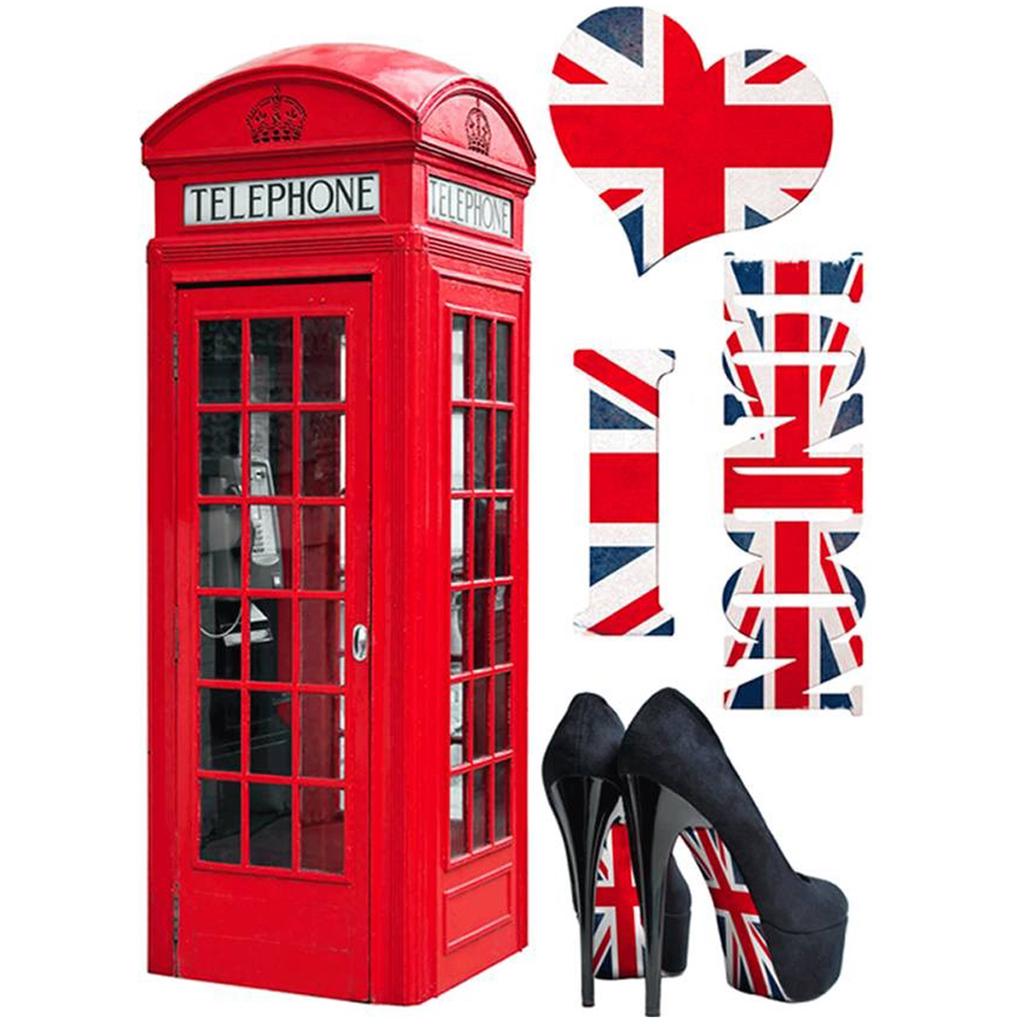 Les Trésors De Lily [L4989] - Sheet of 'So British' Telephone Stickers (50x70 Cm)