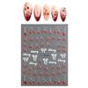 Fashion Red Cherry Rowknot 3D Nail Sticker Self-Adhesive Nail Art Decoration Sticker For Women Manicure Diy Decals Decoration