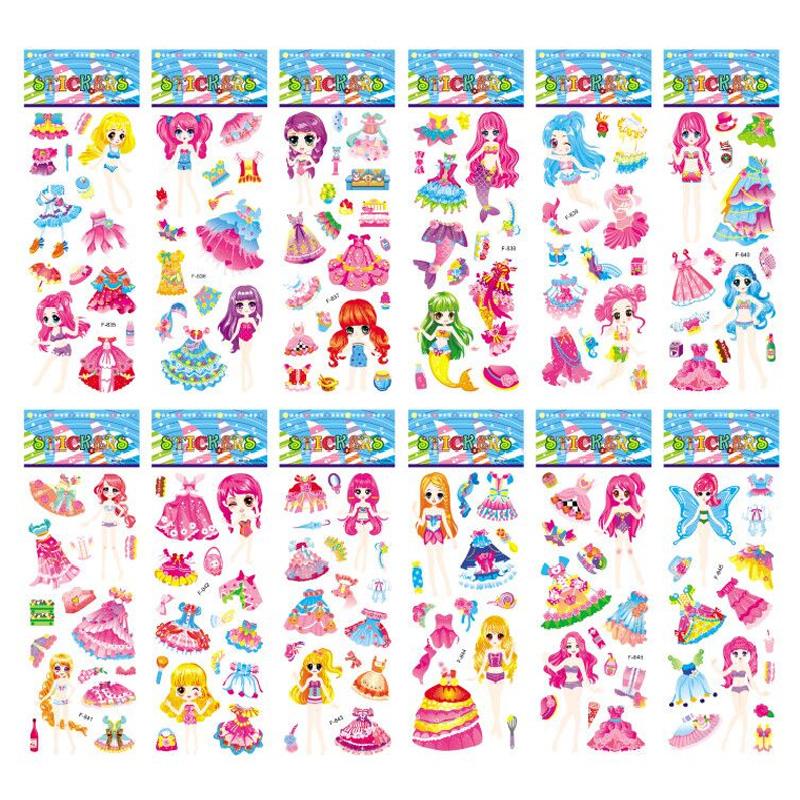 12 листов/упаковка Детские наклейки Игрушка Креативные Милые Животные Морского Дна Рыбы ПВХ Наклейка для DIY Скрапбукинга Дневника Наклейки для Телефона