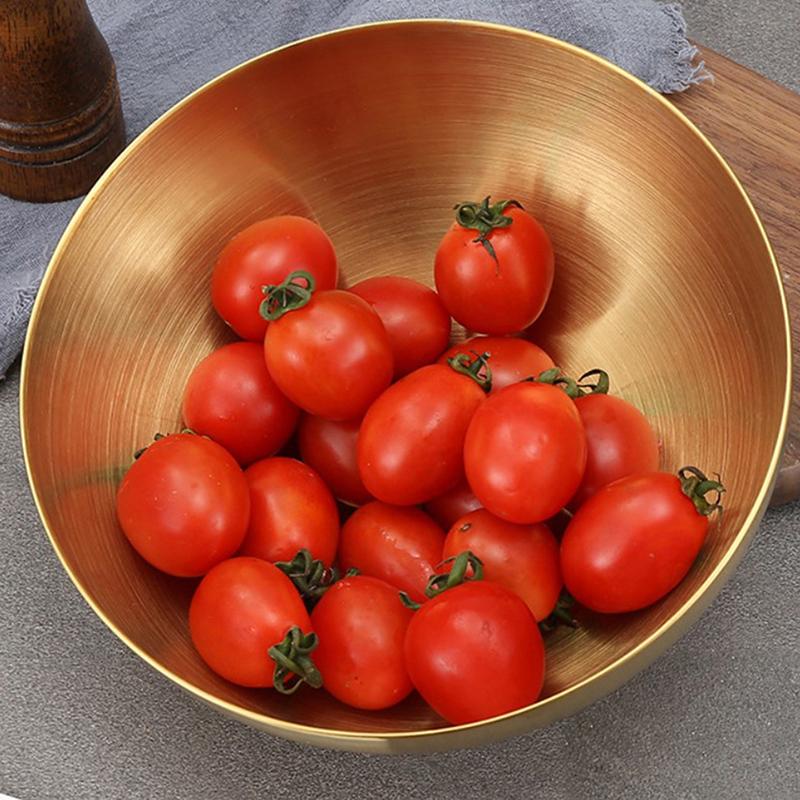 Миски из нержавеющей стали для салата, супа, смешивания, сервировки, корейские металлические миски для хранения пасты