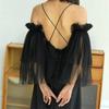 Elastic Bridal Gloves Solid Color Bridal Puff Sleeve Wedding Accessories Pleated Gloves  Women