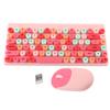 Keyboard Mouse Combo Wireless 86 Keys Cute Colorful Appearance Multimedia Buttons Light Quiet 2.4G