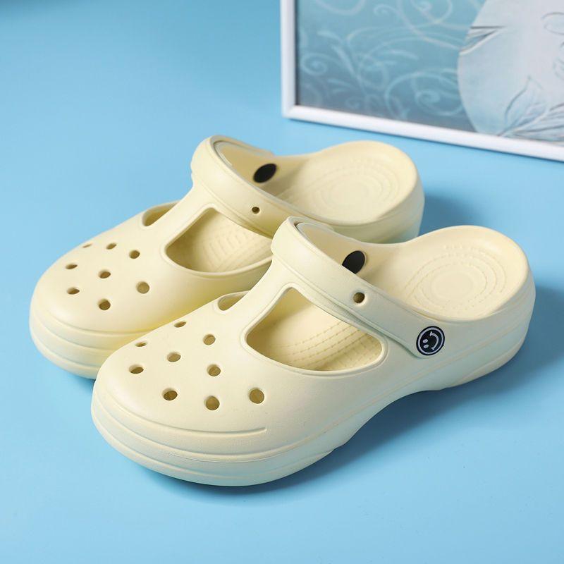 Модные шлепанцы с каблуком, детская обувь, лето 2024, домашние женские тапочки и сандалии, мягкие, удобные, элегантные, Eva, дизайнер Y