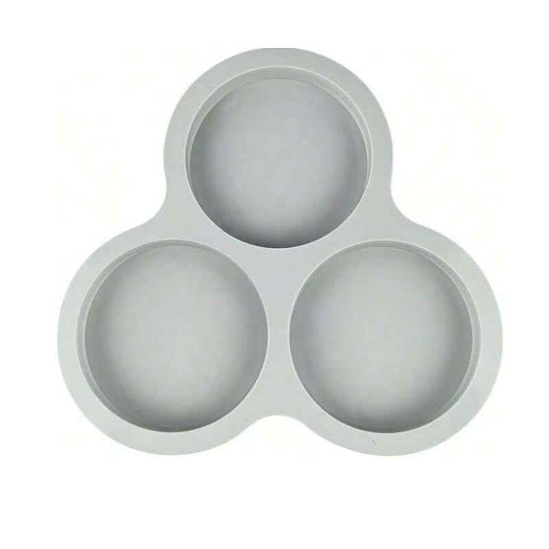 3Cavity Air Fryer Egg Mold Round Shape Cupcake Nonstick Silicone Muffin Hamburger Bun Pan DIY Cooking Mould Baking Accessories