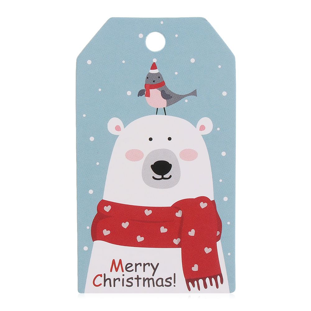 Gift Wrapping with Rope Santa Claus Xmas Decorations Christmas Paper Tags Gift Cards Hanging Label