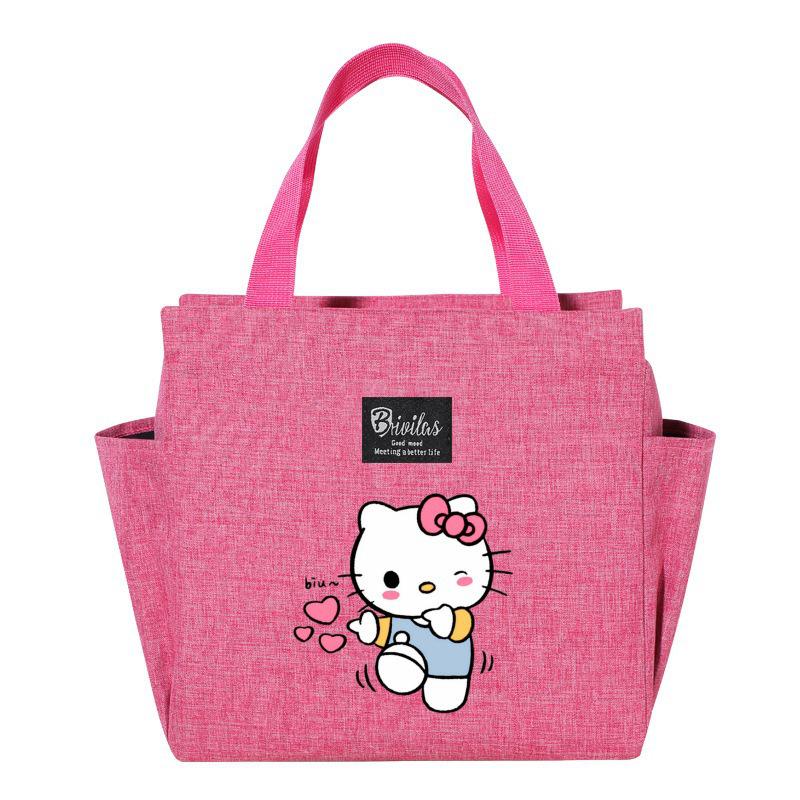 Изолированная сумка-ланчбокс Hello Kitty - Портативный контейнер для обеда для пикников и прогулок