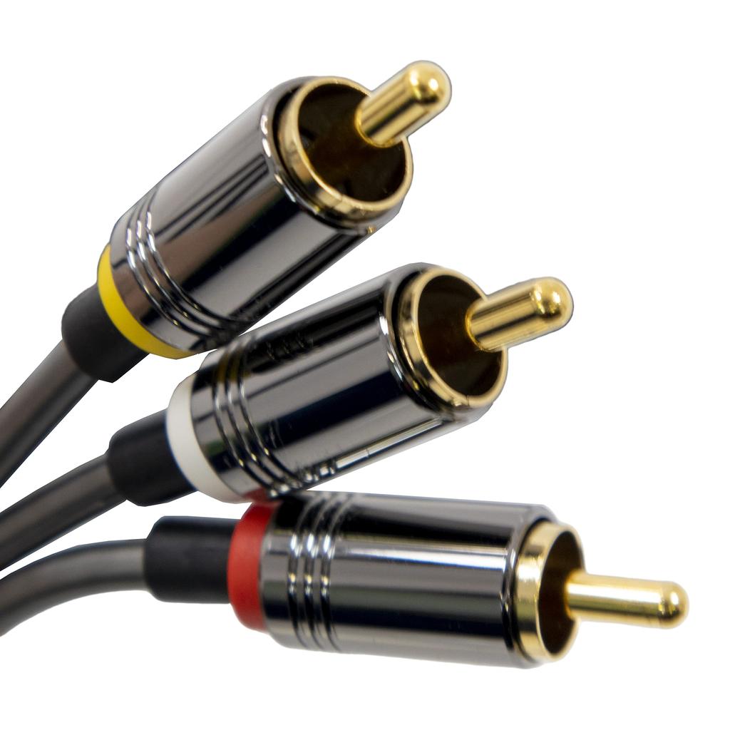 Maxar Electric Простая упаковка Видеокабель - RCA Кабель 1 м Золотой штекер Металлический штекер Телевизор Видеомагнитофон Игровая консоль Высококачественный 3-контактный 3-контактный и т. д.