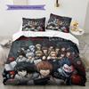 Death Note Pattern Bedding Quilt Set Quilt Cover Pillowcase Home Birthday Gift(1 * duvet cover + 2 * pillowcase, without core)