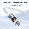 Цифровой дисплей 100 Вт Кабель для супербыстрой зарядки Type-C на Type-C PD 30 Вт Быстрая зарядка USB на Type-C C-C Для iPhone 15 16 Xiaomi Huawei