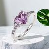 Sterling Purple Love Rings New Fashion Jewelry for Women Wedding Engagement Party Temperament Female Accessories Gift