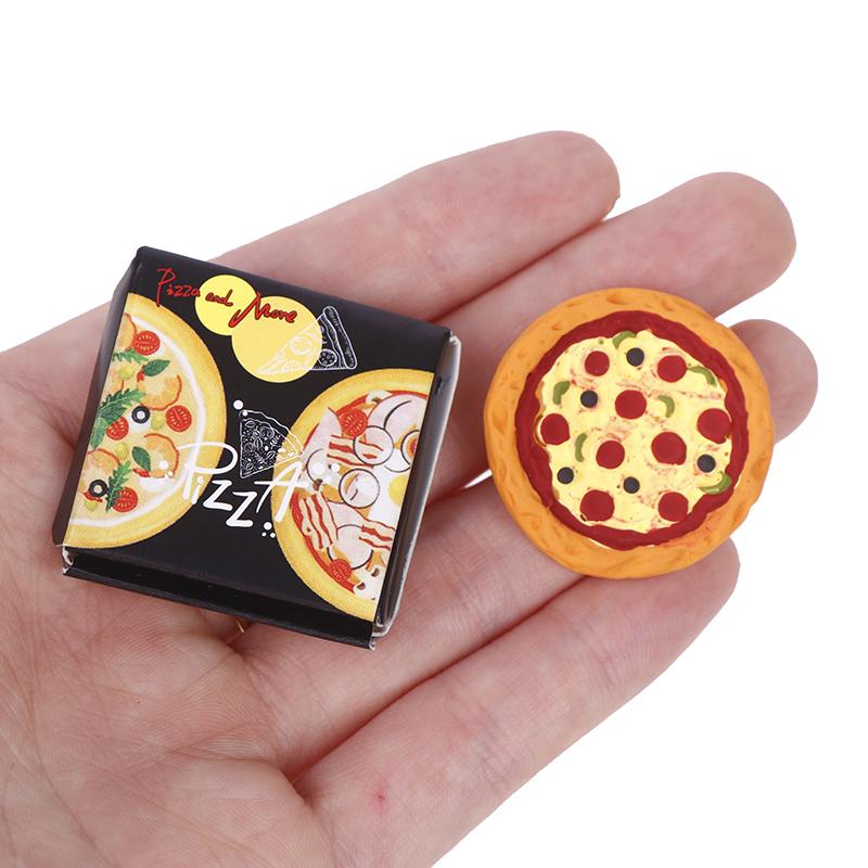 Имитационная коробка Мини-модель пиццы для кукольного домика Кухня DIY Аксессуары для детей Ролевые игры Игрушки Миниатюрные куклы Еда
