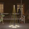 VidaXL Christmas Tree On Flagpole Party Ornament Holiday Decoration Outdoor Garden Christmas Tree 108 LED 343518