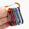 50 шт. цветной брелок-карабин из алюминия с D-образным кольцом, пряжкой, пружинным карабином, зажимом для ключей, для кемпинга, повседневного использования