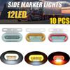 10pcs 12LED Side Marker Light Signal Indicator Lamps Warning Rear Tail Light 3 Modes Trailer Truck Lorry Camping Led Car 12V/24V
