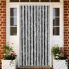 VidaXL Fly Curtain, Insect Screen with Hook, Door Curtain Adjustable Length and Width, Grey and Black 377328