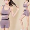 Yoga Suit Yoga Sports Underwear Women's Fitness Suit Vest Running Sports Yoga Shorts Set Fitness Bra With Cycling Shorts Gym Activewear
