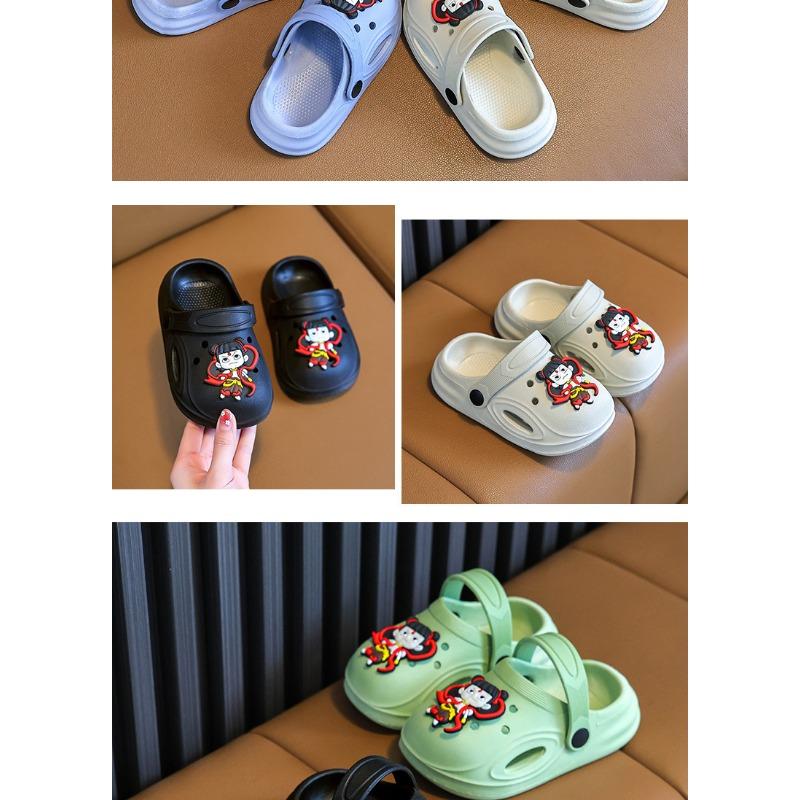 Тапочки, детская обувь, летняя обувь для мальчиков с рисунком на мягкой подошве, для дома, для детей, для улицы, пляжная обувь, сандалии