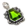 Natural Peridot Gemstone Handmade 925 Sterling Silver Gift Pendant 1.93" u0F33