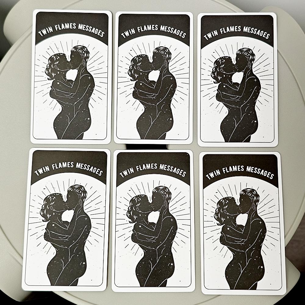 Сообщения Близнецового Пламени Оракул Карты Родственная Душа Колода 10.3*6 см для экстрасенсорной любви и чтения отношений 54 шт. Карт