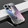 Стильный металлический отпечаток кошачьей лапы для чехла iPhone 17, модные чехлы для телефона, стеклянный чехол для телефона для iPhone 17 16 15 14 13 12 pm Pro Plus