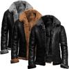 New Autumn and Winter Men's Artificial Fur One-piece Woolen Coat