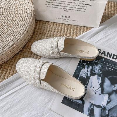 2025 лето новая сумка голова полушлепанцы женская обувь мода повседневная нескользящая универсальная плоская одинарная обувь ленивая обувь женская