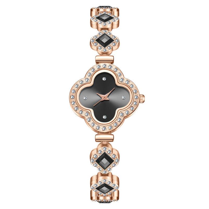 Женские часы женские премиум женские часы зеленые кварцевые часы с бриллиантами браслет-клевер