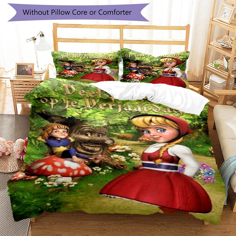 3pcs Sprookjesboom Bedding Set Duvet Cover Closure Includes 1 Duvet Cover & 2 Pillowcases, Soft and Comfortable for All Seasons.