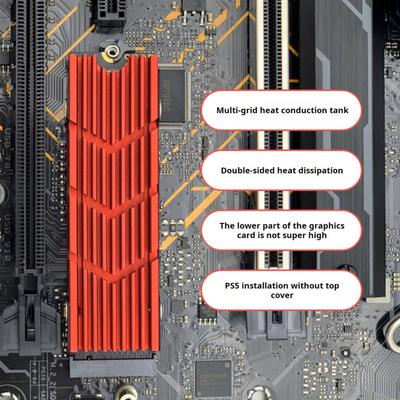 SSD 2280 NVMe Твердотельный PS5 2280 Радиатор для Быстрого Охлаждения M2 Твердотельный Накопитель Жесткий