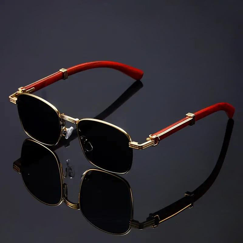 Men Women Metal Frame Sunglasses Fashion Square Black Lenses Sunglasses Fashion Accessories