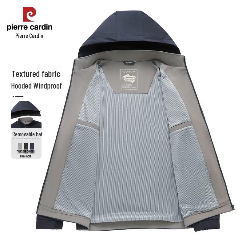 Pierre Cardin Men's Detachable Hood Business Jacket