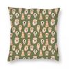 Golden Retrievers On Olive Square Pillowcase Polyester Linen Velvet Creative Zip Decorative Throw Pillow Case Sofa Seater Cover