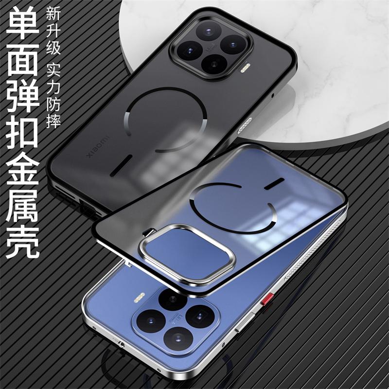 Чехол для Xiaomi 17T Pro с поддержкой MagSafe, магнитный, металлическая рама из алюминиевого сплава, матовая прозрачная акриловая крышка