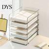 Stackable Desk Drawer Organizer Paper Letter Tray, Acrylic File Organizer, Clear Information Sorting Container Holder Sorter for Documents,