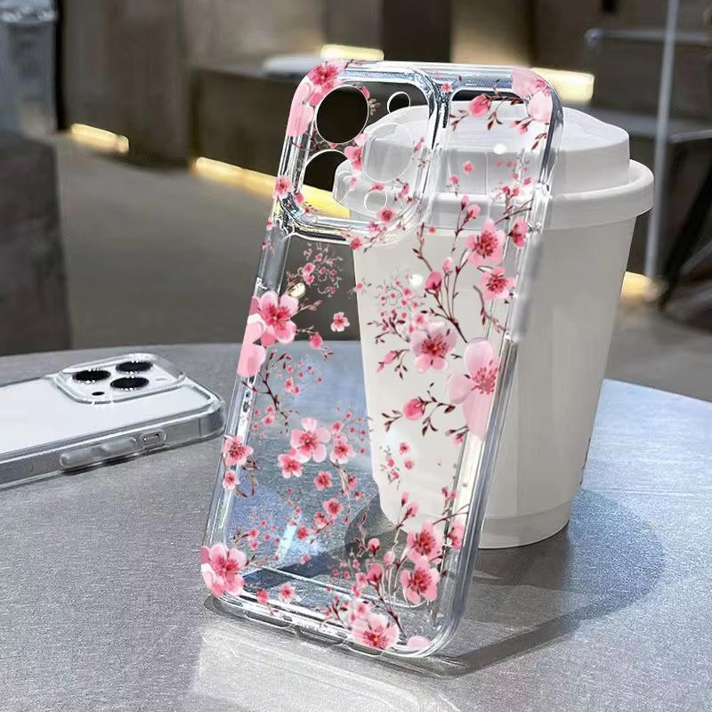 Для Xiaomi Mi 17 Pro 15 14 13 12 11 Lite 5G Mi 15 T Pro 14T 13T 12T Чехол для телефона с рисунком цветущей сакуры Прозрачный бампер