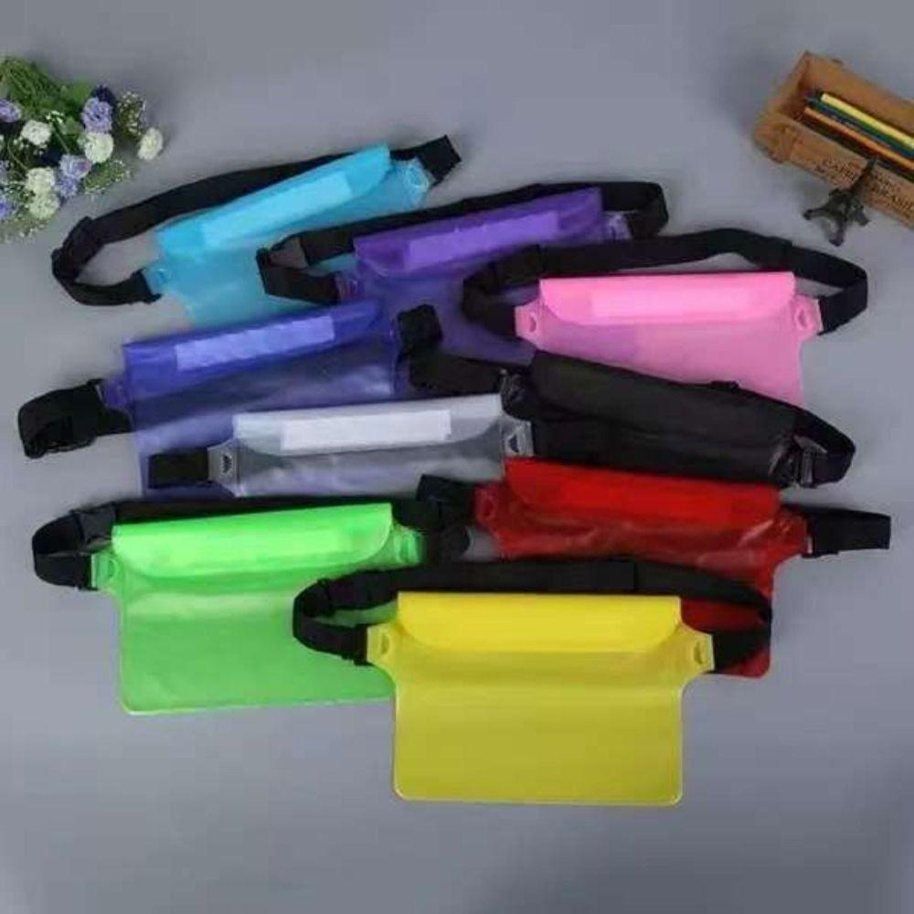 Folding Waterproof Phone Bag Transparent Swimming Storage Bag Waist Waterproof Bag Diving