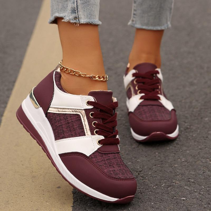 Large Size Women's Sports and Leisure Shoes New Fashion Slope Heel Platform Casual Sports Women's Single Shoes Women