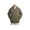 Solid Logo Zip-Up Hoodie Men Hoodies Olive-Green HJ3898-222