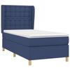 VidaXL Lit à sommier tapissier avec matelas Bleu 90x190 cm Tissu - Modèle 3128811