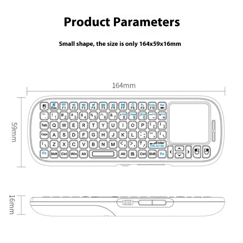 Мини Беспроводная Клавиатура с Тачпадом Мышь Легкий Портативный Контроллер Bluetooth-совместимая Мышь для ПК Игр