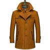 Autumn and Winter Double-necked Woolen Coat, Thickened Collar Medium and Long Wool Woolen Trench Coat Men's Coat