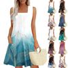Женские летние платья Свободные сарафаны без рукавов Платье с карманами